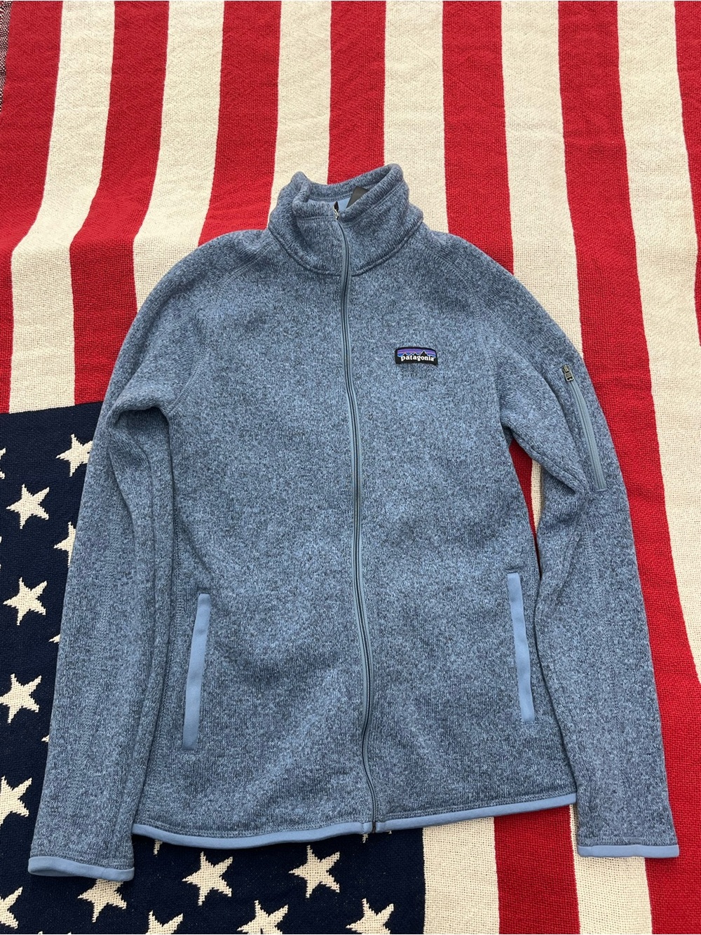 Patagonia Heather Blue Full-Zip Lightweight Fleece Jacket Women’s Size Small
